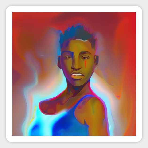 Illustration of Donovan Mitchell Sticker by cornelliusy